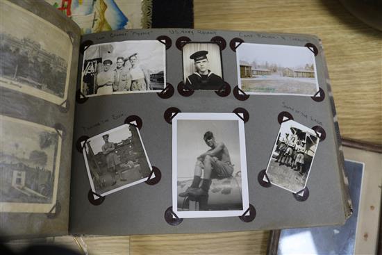 Naval interest: Two albums of photographs relating to Royal Marine Hills aboard HMS Eagle, China Commission 1937-9